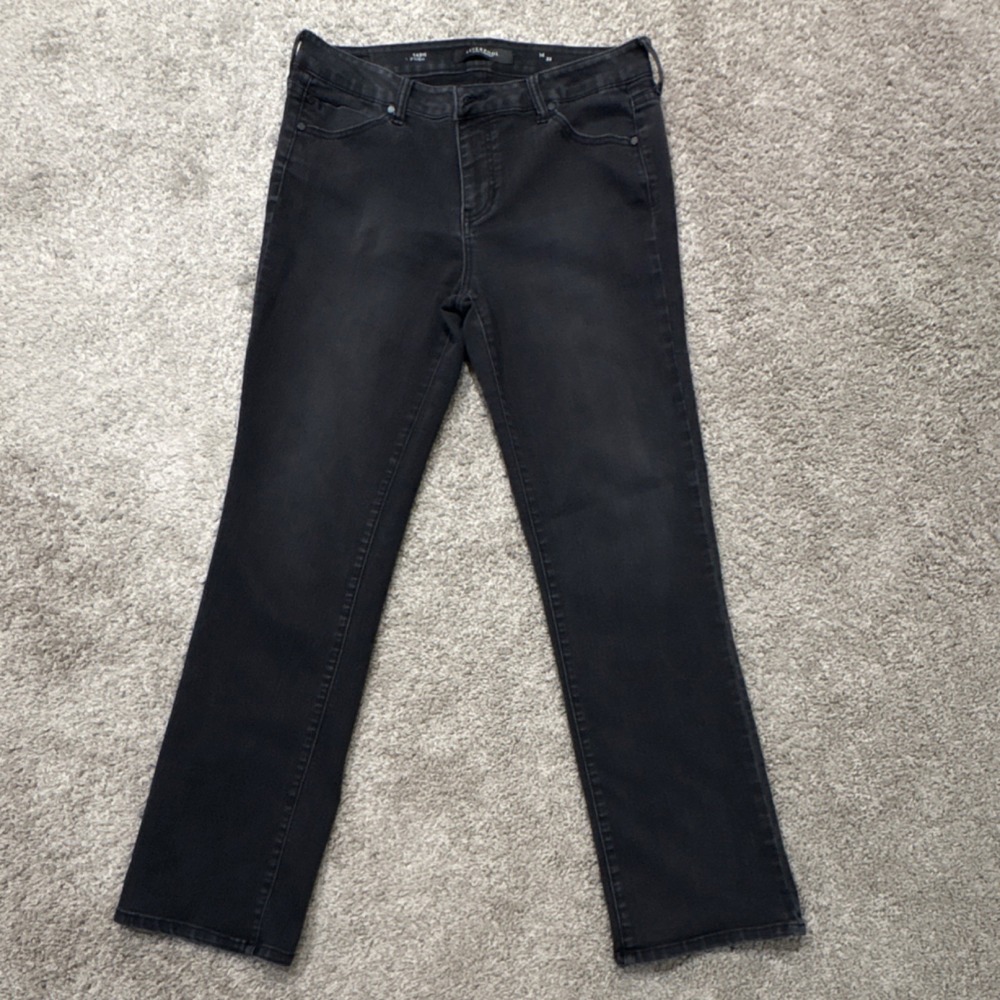Liverpool Jeans Company Women's Black Dark Wash Skinny Jeans Stretch Size 14